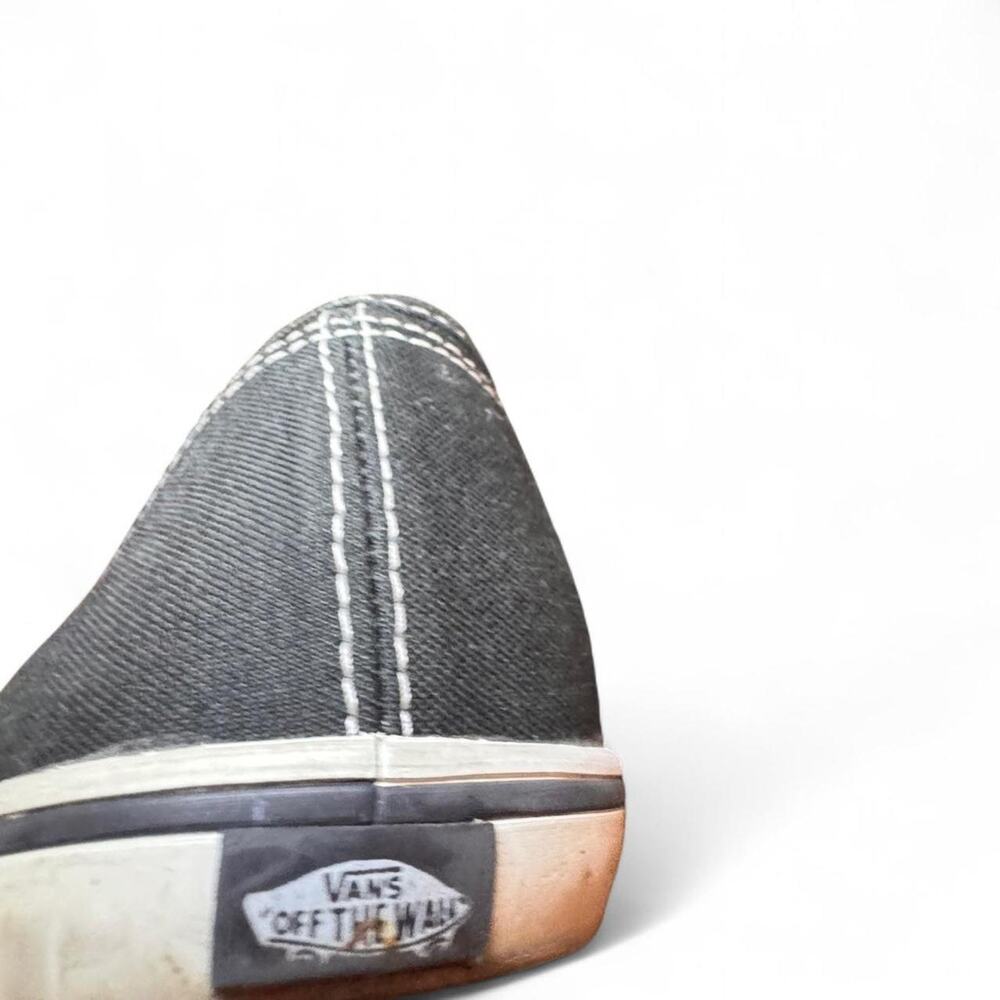 Vans Classic Low Profile Black & White Sneakers — W9/M7.5 - Picture 7 of 8